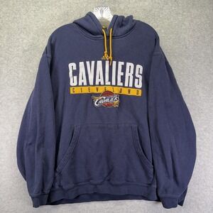 Cleveland Cavaliers Hoodie Sweatshirt Mens 2XL Blue NBA Basketball Adidas
